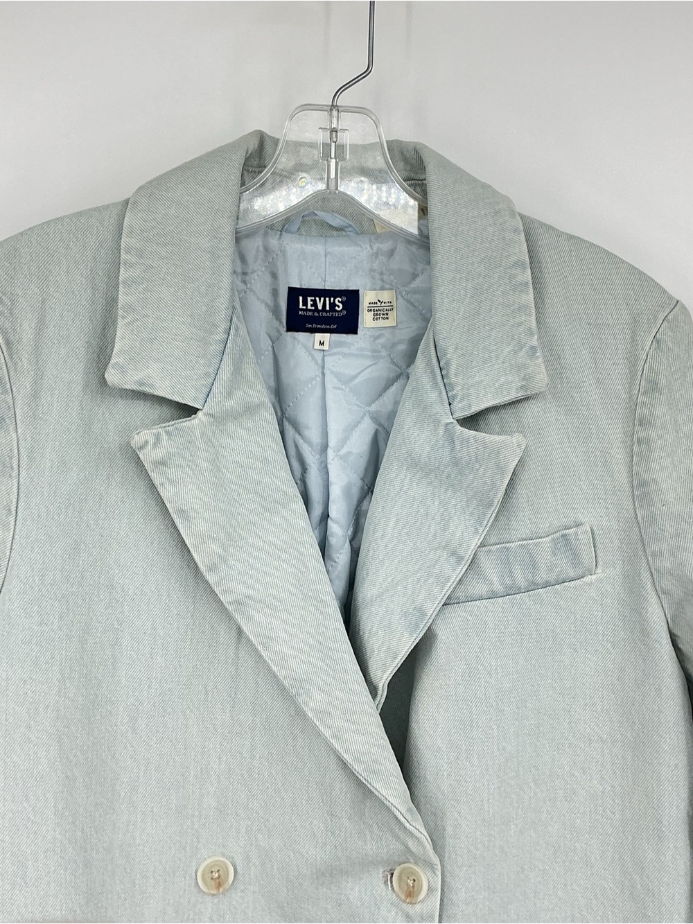 Levi’s Denim Light Wash Double Breasted Jacket/Blazer - Picture 3 of 16